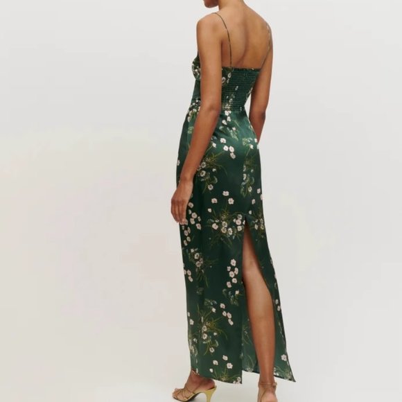 Reformation Green Floral Maxi Dress - Picture 3 of 11